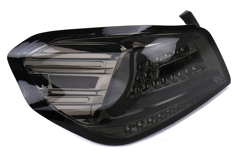 Spec-D Sequential Tail Lights Chrome Black Housing w/ Smoked Lens 2015-2021 WRX/STI