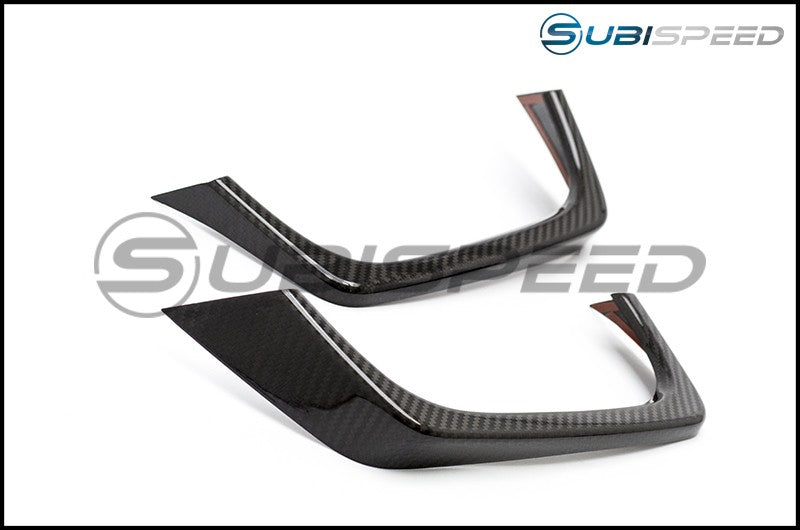 OLM Carbon Fiber Rear Bumper Exhaust Finishers 2015-2021 WRX/STI