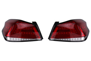 Spec-D Sequential Tail Lights Chrome Housing w/ Red Lens 2015-2021 WRX/STI