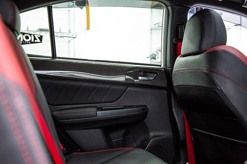 OLM LE Dry Carbon Fiber Rear Door Trim Upper Panels 2015-2021 WRX/STI