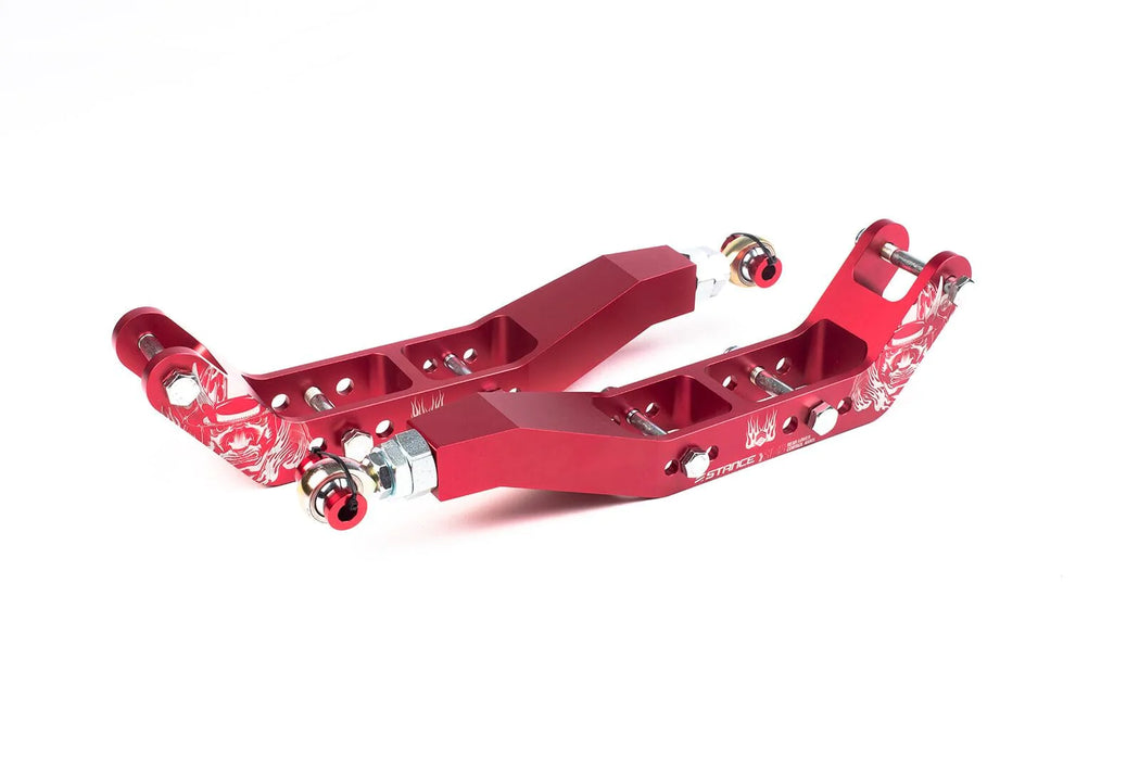 Sti Drop Eye Rear Stance Adjustable Red Lower Control Arms V2 60mm Drop 2015-2021 WRX ...