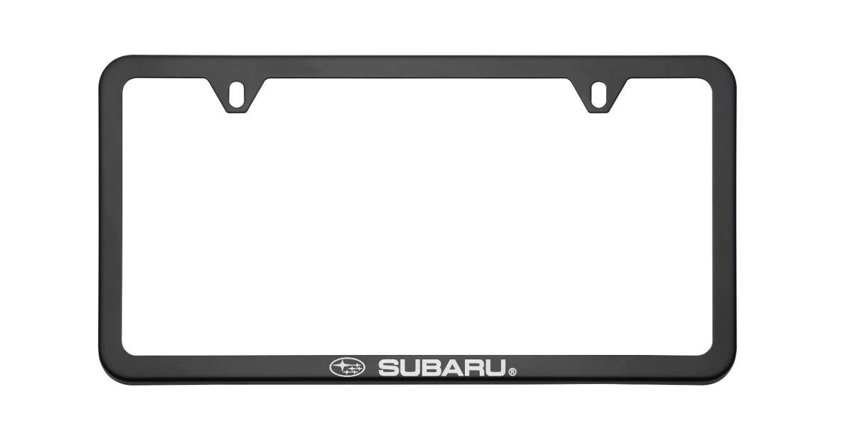 Subaru OEM License Plate Frame Matte Black — WRXDaily