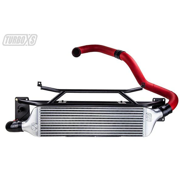 TurboXS Front Mount Intercooler Kit Wrinkle Red 2015-2021 WRX