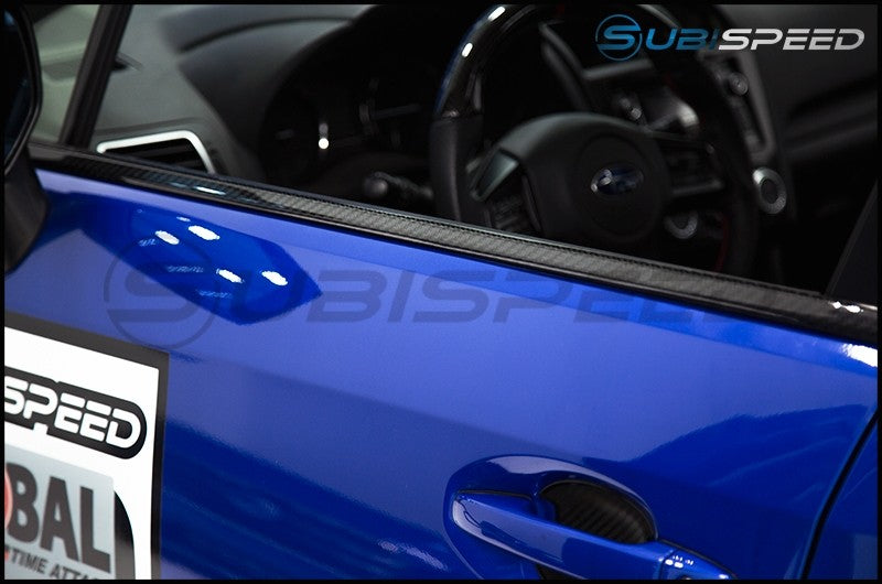 OLM LE Dry Carbon Lower Window Sill Cover 2015-2021 WRX/STI