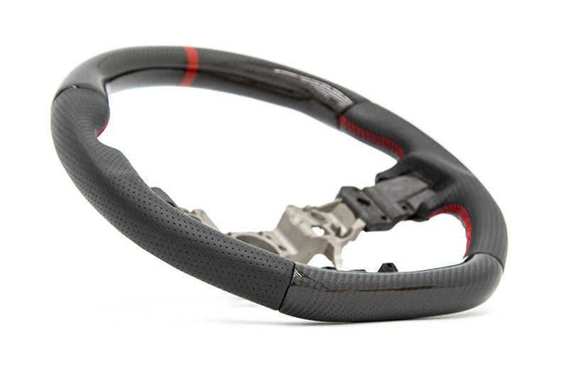 FactionFab Carbon Steering Wheel with Leather Sides 2015-2021 WRX/STI
