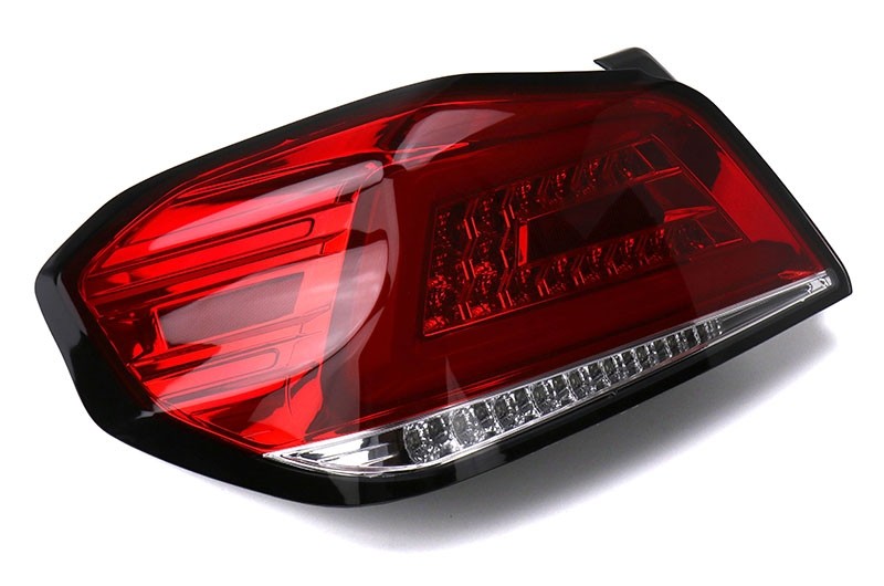 Spec-D Sequential Tail Lights Chrome Housing w/ Red Lens 2015-2021 WRX/STI